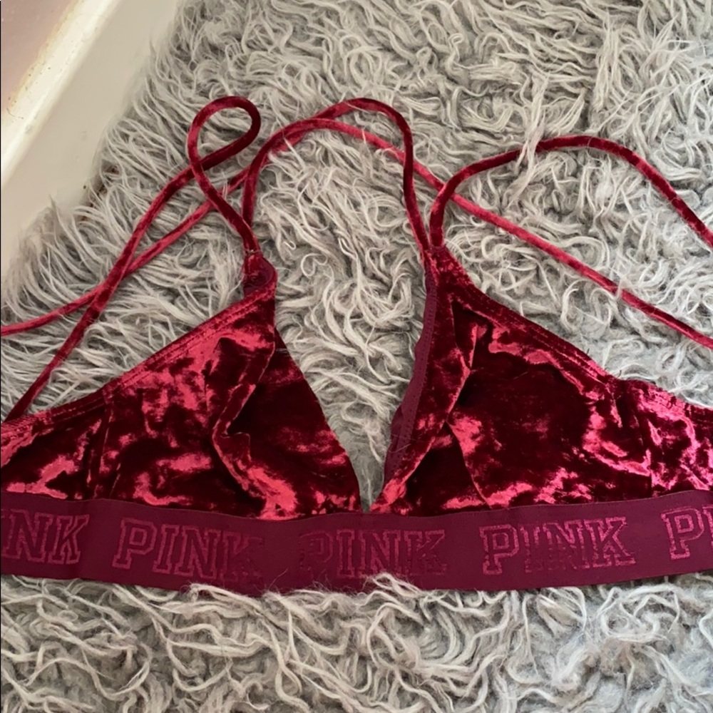 Red velvet bralette